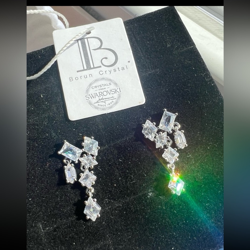 Gorgeous Sparkly Swarovski Elements Silver Plated… - image 4